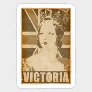 Victoria Queen Of England Uinon Jack Sticker